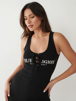 LOGO LACE UP DRESS