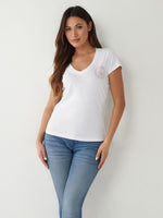 V NECK TEE