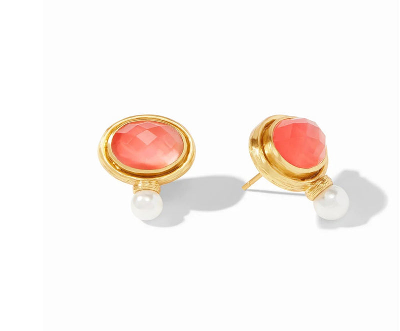 CORAL & PEARL SIMONE EARRINGS