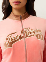 VELOUR PANELLED TRACK JACKET