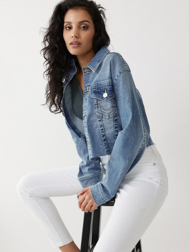 OVERSIZED CROP TRUCKER JACKET