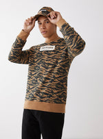 CAMO CREW NECK SWEATER