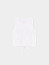 GIRLS TIE FRONT LOGO TANK