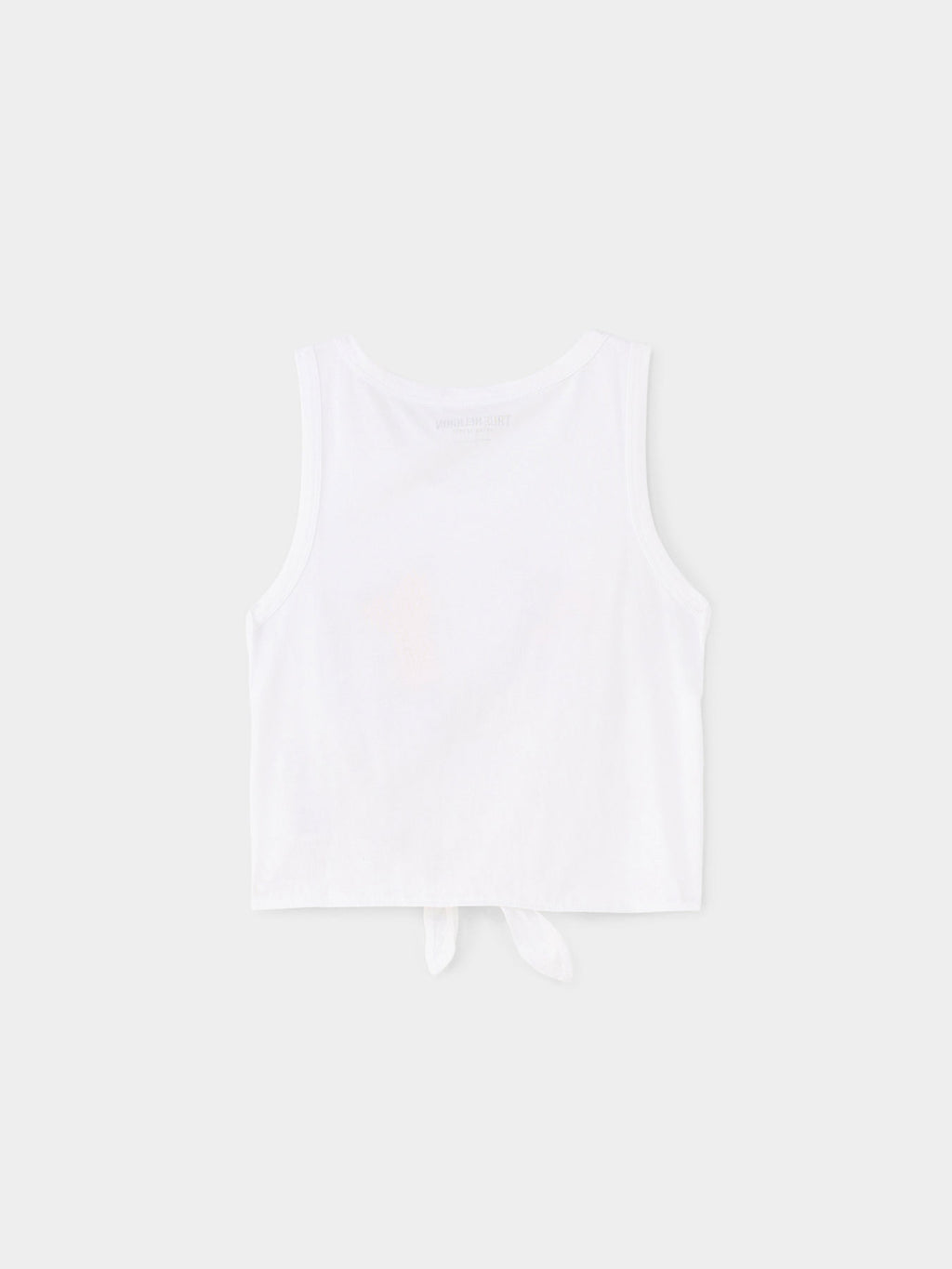 GIRLS TIE FRONT LOGO TANK