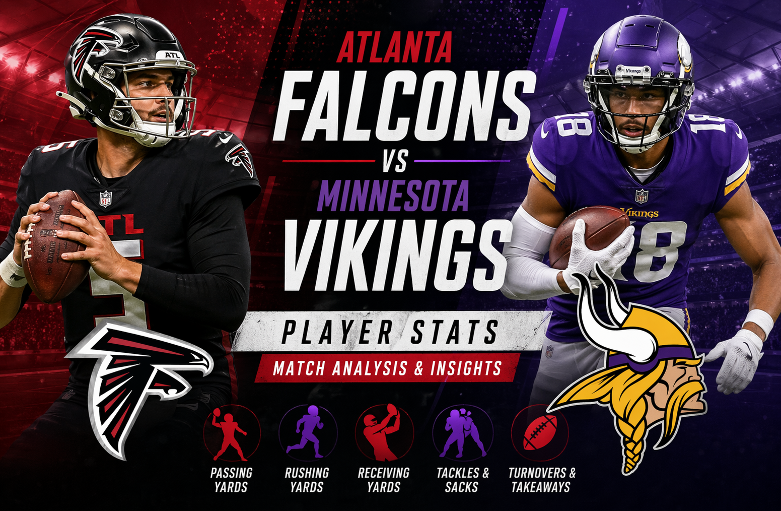 Atlanta Falcons vs Minnesota Vikings Match Player Stats