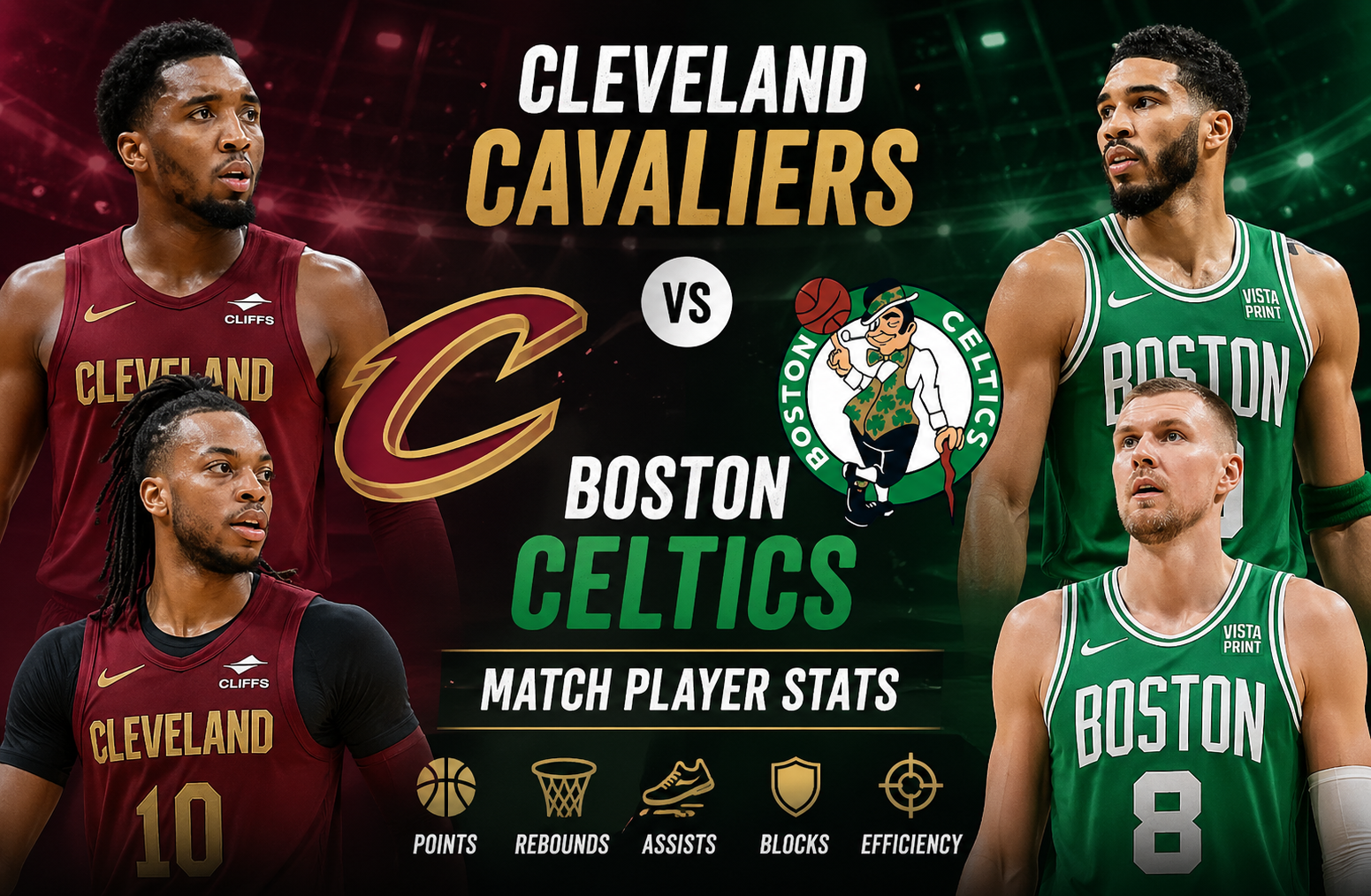 Cleveland Cavaliers vs Boston Celtics Match Player Stats