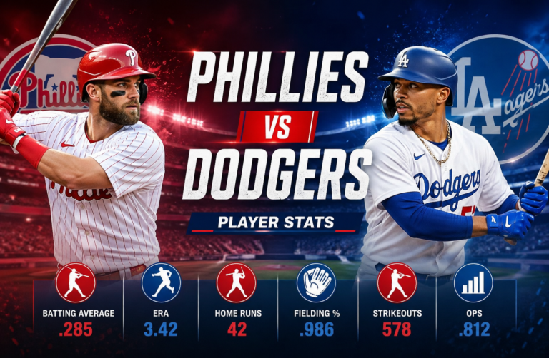 Phillies vs Dodgers Match Player Stats