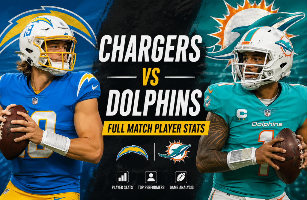 Chargers vs Miami Dolphins: Full Match Player Stats
