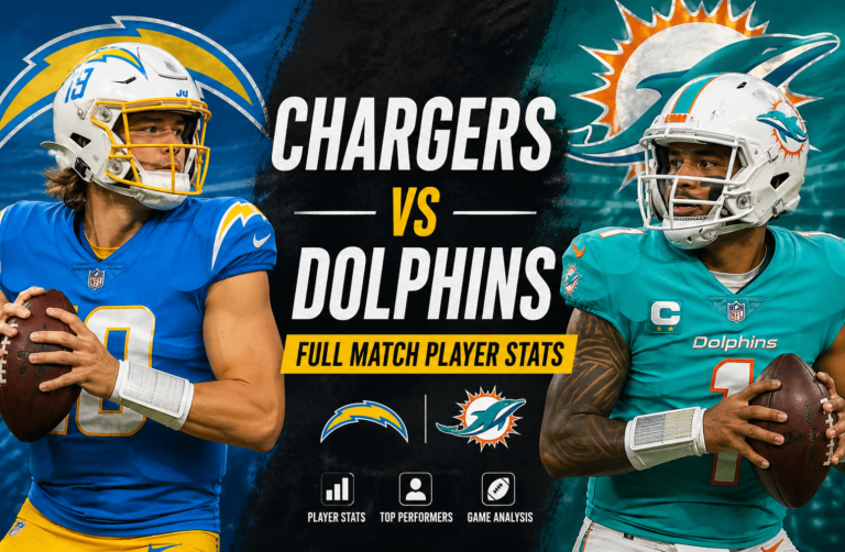 Chargers vs Miami Dolphins: Full Match Player Stats