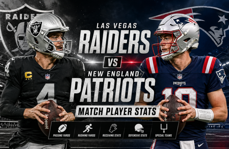 Las Vegas Raiders vs New England Patriots Match Player Stats