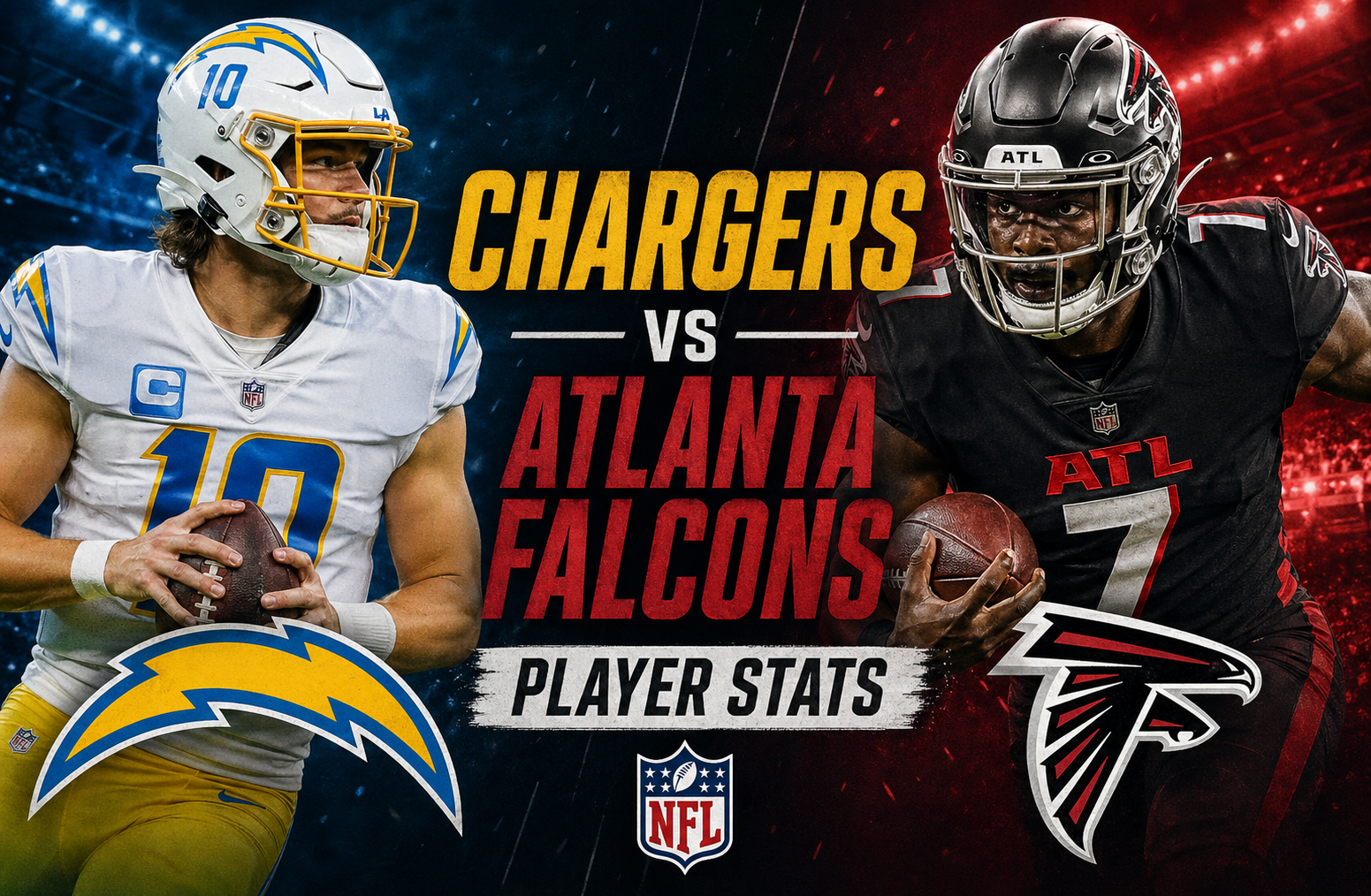 Chargers vs Atlanta Falcons Match Player Stats