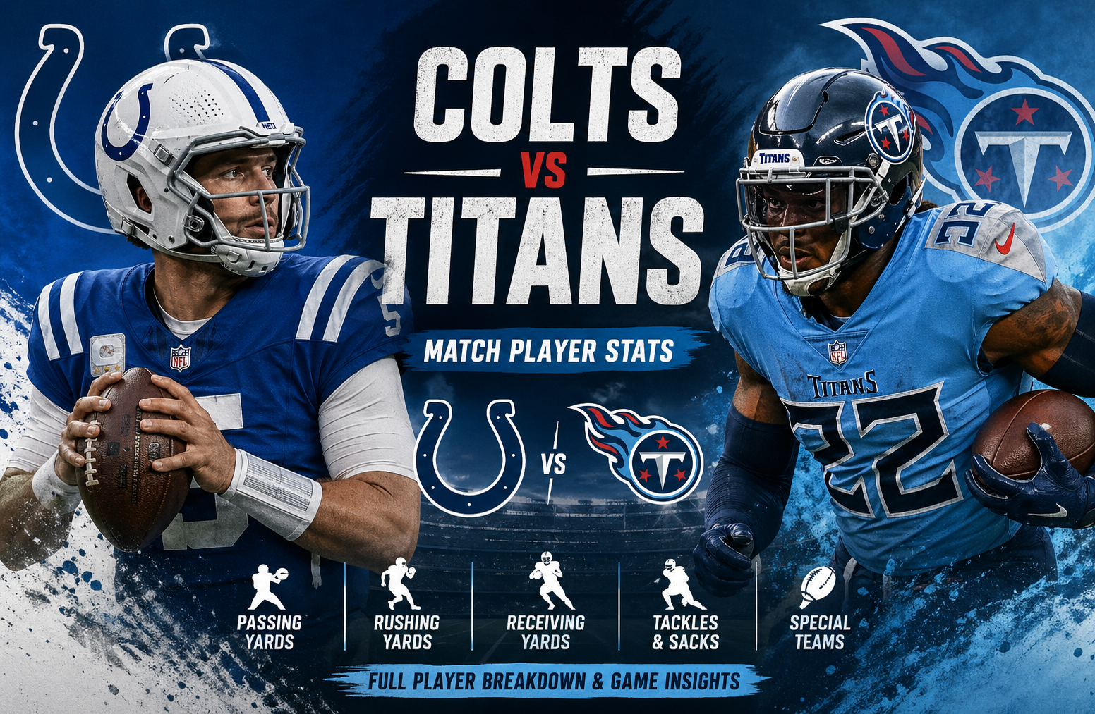 Colts vs Tennessee Titans Match Player Stats