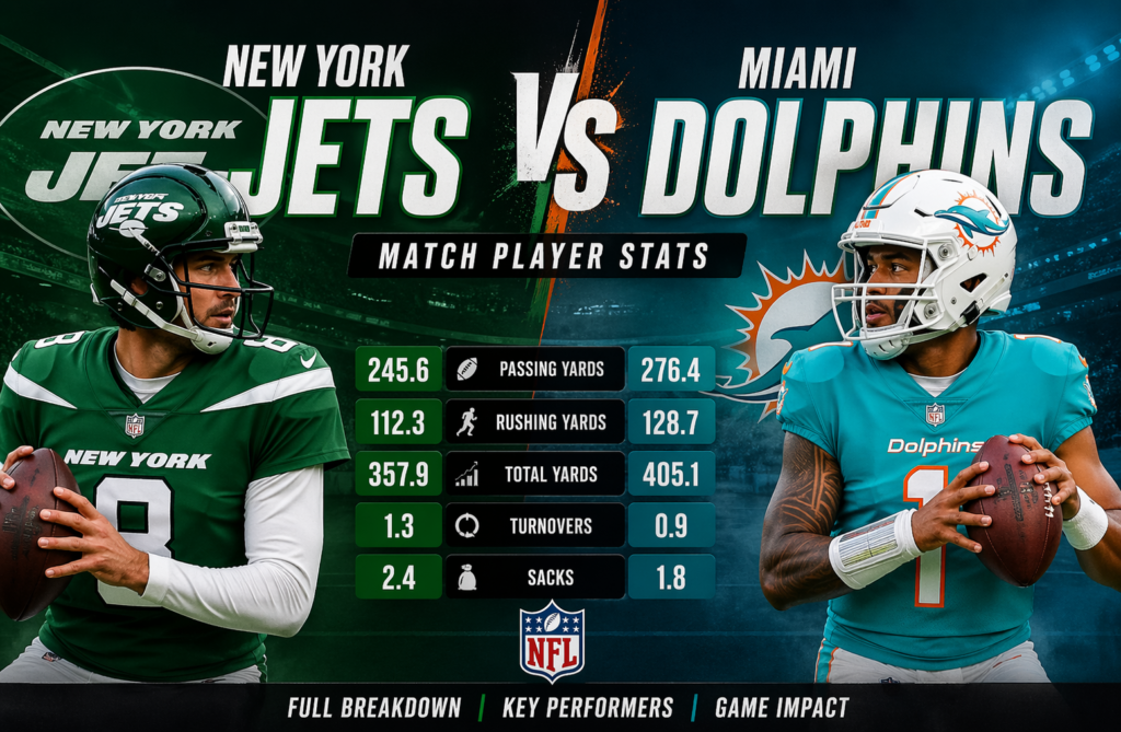 New York Jets vs Miami Dolphins Match Player Stats