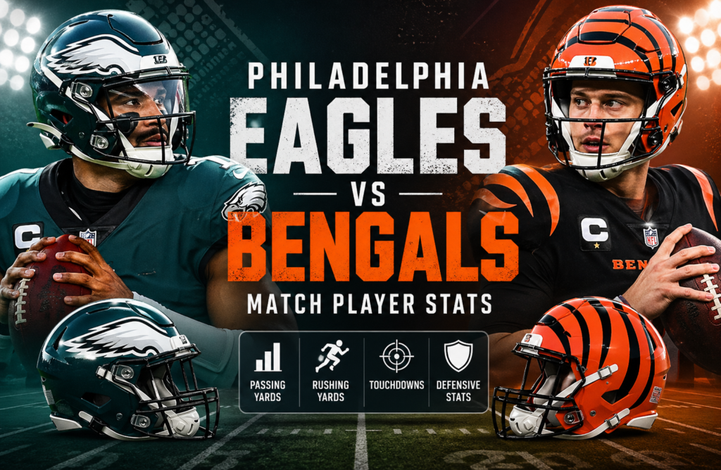 Philadelphia Eagles vs Bengals Match Player Stats