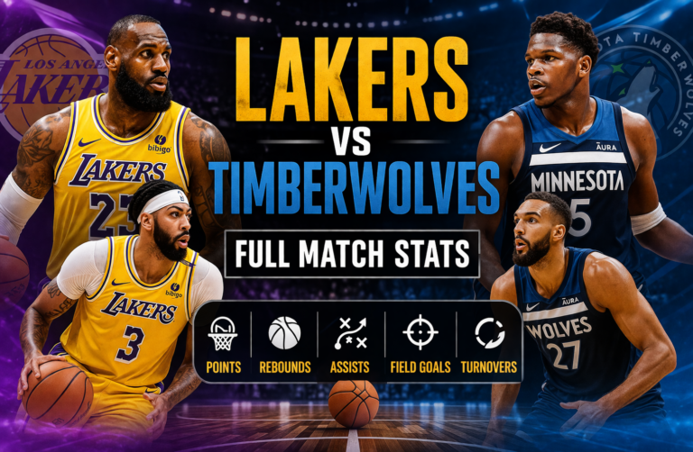 Lakers vs Timberwolves Full Match Stats