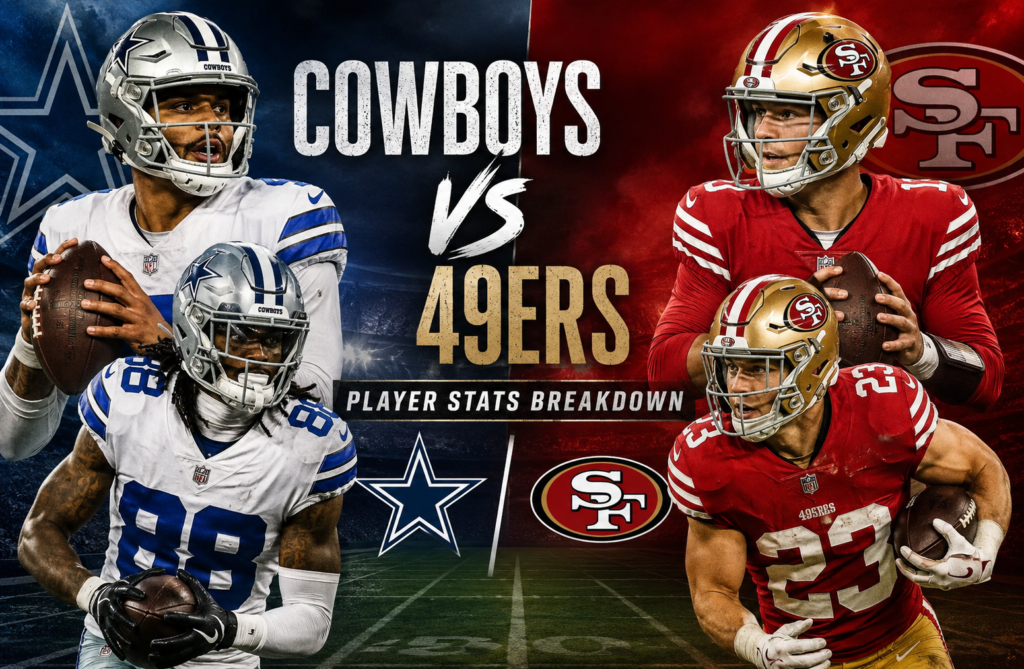 Dallas Cowboys vs 49ers Match Player Stats
